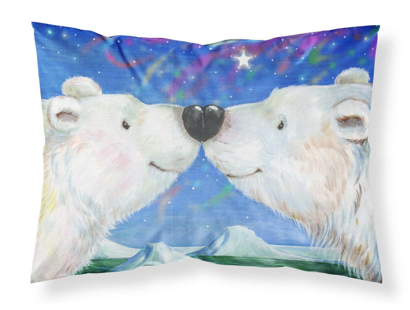 Polar Bears Polar Kiss by Debbie Cook Fabric Standard Pillowcase CDCO0487PILLOWCASE