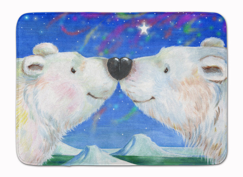 Polar Bears Polar Kiss by Debbie Cook Machine Washable Memory Foam Mat CDCO0487RUG