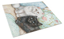 A Black Cat and A White Cat Glass Cutting Boards – Durable, Decorative Kitchen Art Large CDCO0510LCB