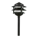 CDPA72 Black/Brown 12V AC/DC Low Voltage Landscape Lighting 3 Tier Pagoda Aluminum Path Light
