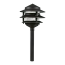 CDPA72 Black/Brown 12V AC/DC Low Voltage Landscape Lighting 3 Tier Pagoda Aluminum Path Light