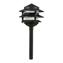 CDPA52 3W 12V AC/DC 3000K Warm White Integrated LED Aluminum Low Voltage Landscape Lighting 3 Tier Pagoda Path Light by Kings Outdoor Lighting