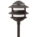 CDPA72 Black/Brown 12V AC/DC Low Voltage Landscape Lighting 3 Tier Pagoda Aluminum Path Light