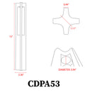 CDPA53 12V Low Voltage 3W 3000K Warm White Integrated LED Rectangular Bollard Light Outdoor Aluminum Path Lighting