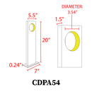 CDPA54 12V Low Voltage 3W 3000K Warm White Integrated LED Modern Bollard Light Landscape Aluminum Path Light