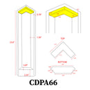 CDPA66 10W 3000K Warm White Integrated LED Modern 12V Low Voltage Bollard Light Landscape Aluminum Path Light