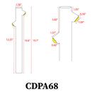 CDPA68 6W LED Bi Directional Bollard Aluminum Path Light 12V Low Voltage Outdoor Landscape Lighting