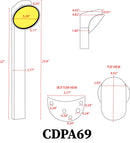 CDPA69 10W LED Multi Directional Bollard Aluminum Path Light 12V Low Voltage Outdoor Landscape Lighting