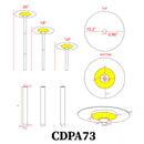 CDPA73 Heavy Duty Cast Aluminum Adjustable Height LED Outdoor Landscape Path Light