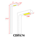 CDPA74 7W 3000K Heavy Duty Black L-Shape Cast Aluminum 12V Low Voltage LED Outdoor Landscape Path Light