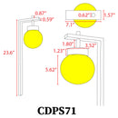 CDPS71 3W 3000K Warm White Integrated LED Globe Stainless Steel Path Light 12V Low Voltage Outdoor Landscape Lighting
