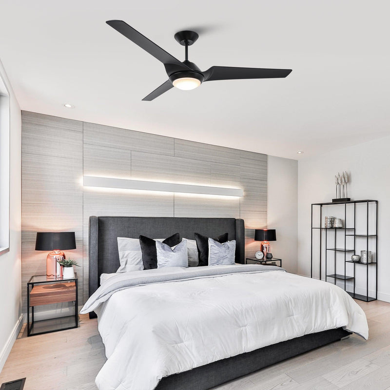 60" DC Motor 3 Blades Wall Control Ceiling Fan with LED Lighting