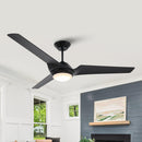 60" DC Motor 3 Blades Wall Control Ceiling Fan with LED Lighting