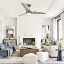 60" DC Motor 3 Blades Wall Control Ceiling Fan with LED Lighting