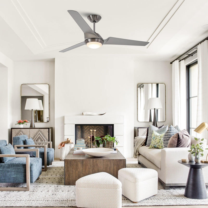 60" DC Motor 3 Blades Wall Control Ceiling Fan with LED Lighting