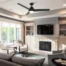 52" 4 Speed Wall Control Ceiling Fan with LED Lighting