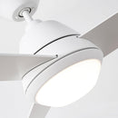 52" 4 Speed Wall Control Ceiling Fan with LED Lighting