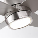 54" 4 Blades Industrial Wall Control Ceiling Fan with LED Lighting