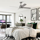 54" 4 Blades Industrial Wall Control Ceiling Fan with LED Lighting