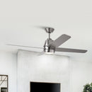 54" 4 Blades Industrial Wall Control Ceiling Fan with LED Lighting