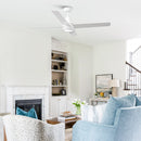 54" 4 Blades Industrial Wall Control Ceiling Fan with LED Lighting