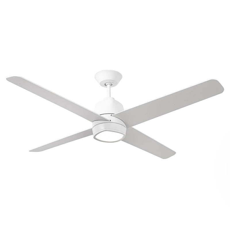 54" 4 Blades Industrial Wall Control Ceiling Fan with LED Lighting