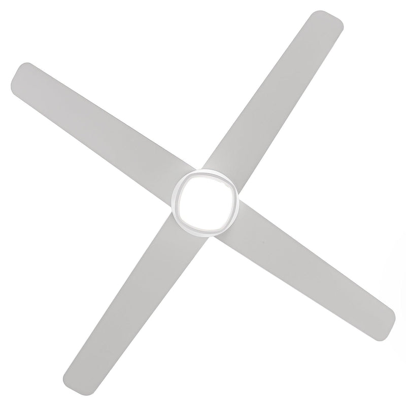 54" 4 Blades Industrial Wall Control Ceiling Fan with LED Lighting