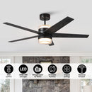 52" Fanelee 5 Blades Industrial Ceiling Fan with LED Lighting