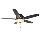 52" Traditional Pull Chain 5 Blades Ceiling Fan with Light