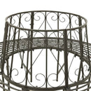 Roundabout Circular Outdoor Garden Tree Bench in Heavy Duty Grey Steel