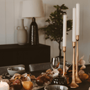 Gold Cast Iron Taper Candle Holders by Sweet Water Decor