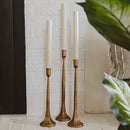 Gold Cast Iron Taper Candle Holders by Sweet Water Decor