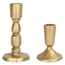 Gold Cast Iron Taper Candle Holders - Set of 2 by Sweet Water Decor