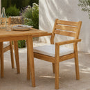 Natural Teak Outdoor Dining Chair (Set of 2 with Cushions) by NORDICTEAK.COM