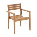 Natural Teak Outdoor Dining Chair (Set of 2 with Cushions) by NORDICTEAK.COM