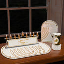 Woven Leatherite Chanukah Brachos Card by Feldart