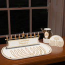 Woven Leatherite Chanukah Tray by Feldart