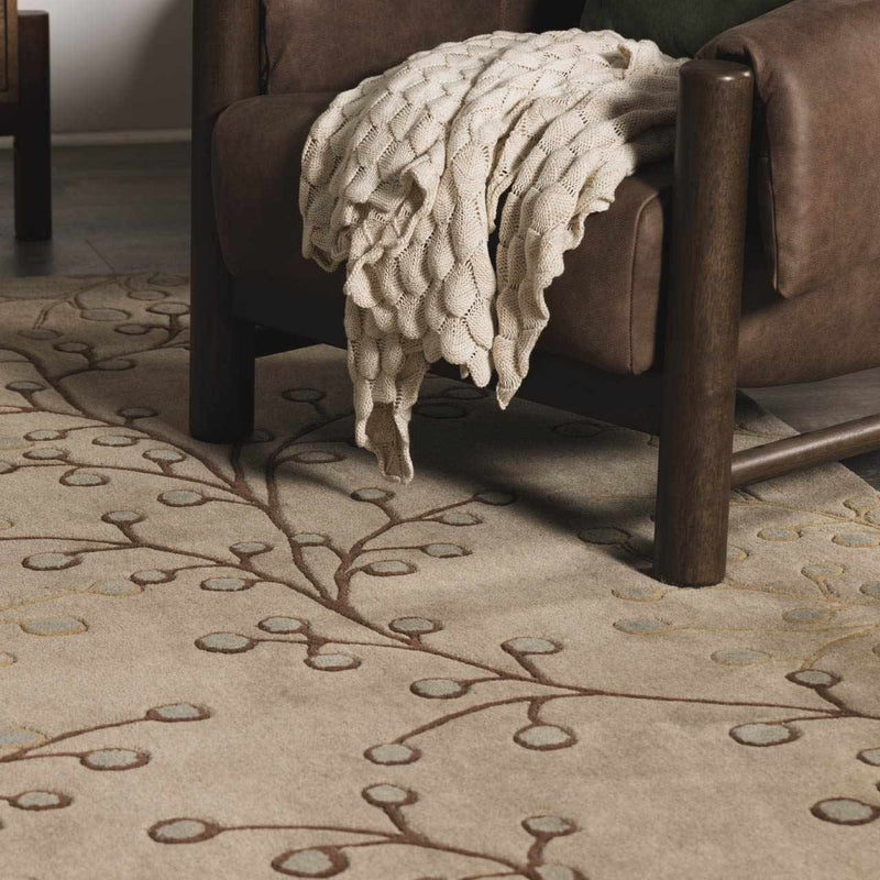 Elsu Beige&Gray Wool Rug