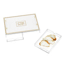 Woven Leatherite Challah Board with Tray by Feldart