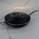 CHD Nonstick 12.5" Wok with Glass Lid