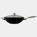 CHD Nonstick 12.5" Wok with Glass Lid