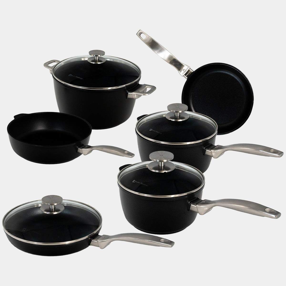 CXD DOU Ceramic Nonstick 10-Piece Set - Complete Kitchen Set