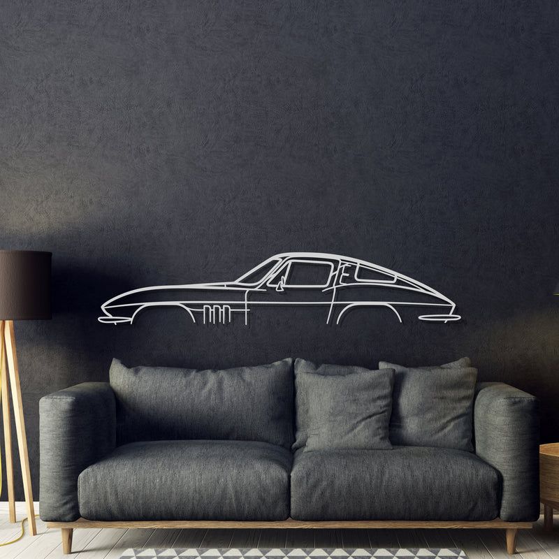 Corvette C2 Metal Car Wall Art - MT0914