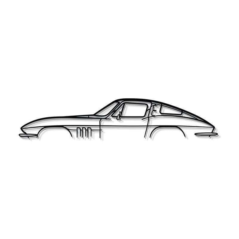 Corvette C2 Metal Car Wall Art - MT0914