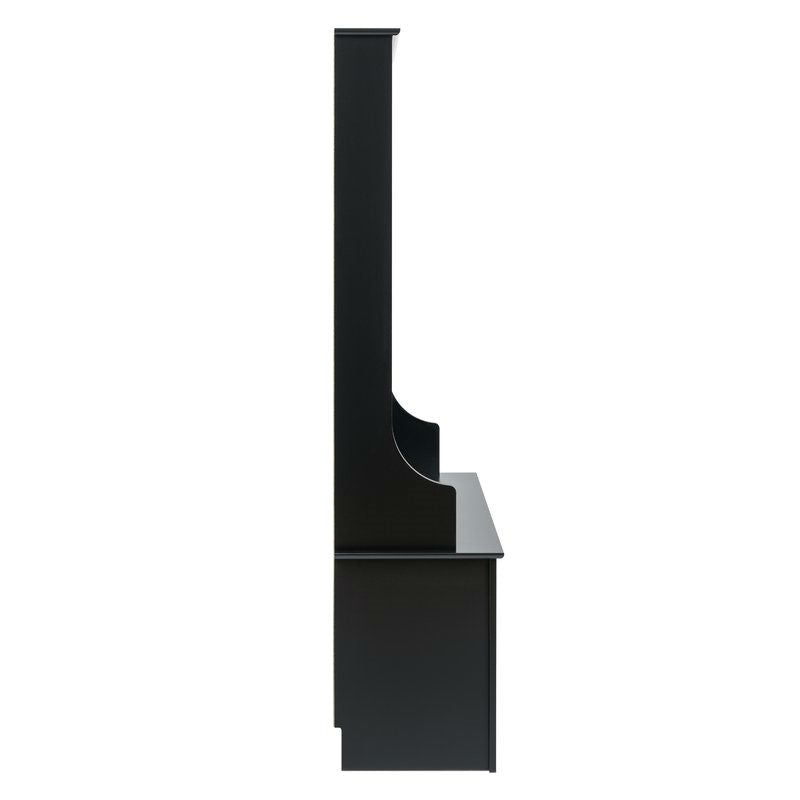 Black Entryway Hall Tree Shoe Cubbie Coat Rack, photo 4 of 4