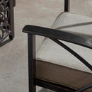 Aluminum Deep Seating Rocking Club Chairs in Antique Copper (set of 4)