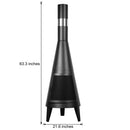 Modern Mesh Chiminea Fireplace by EP Designlab LLC