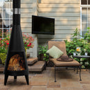 Modern Mesh Chiminea Fireplace by EP Designlab LLC