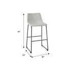 Faux Leather 2-Piece Bar Stools