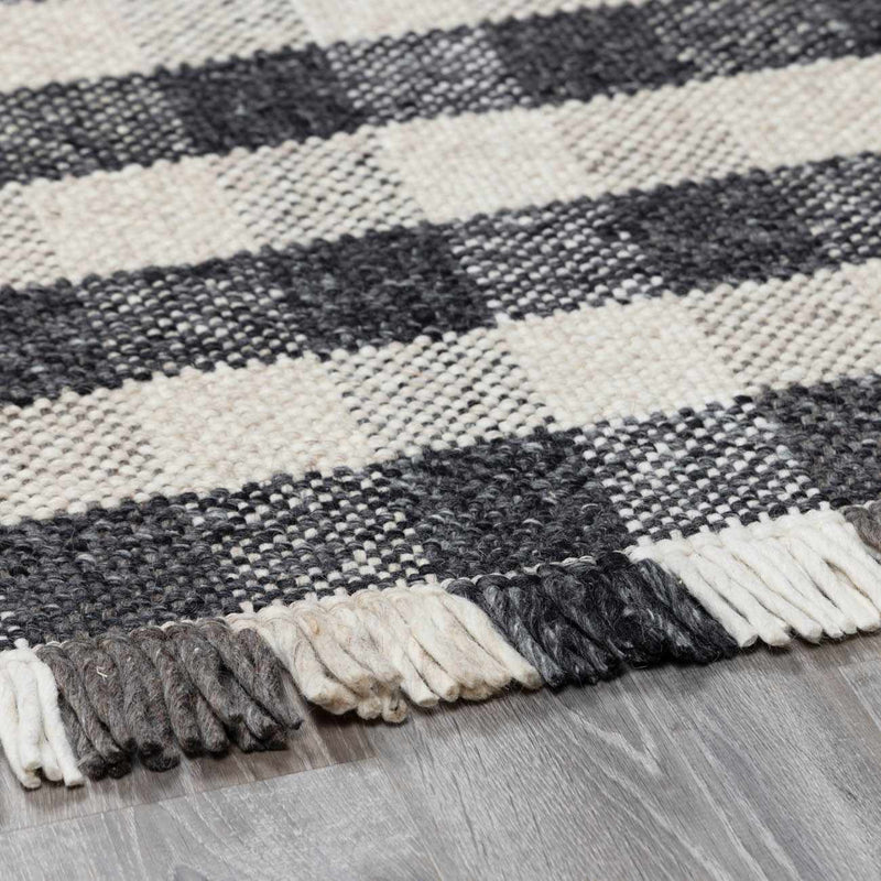 Chilliwack Gray Plaid Wool Rug